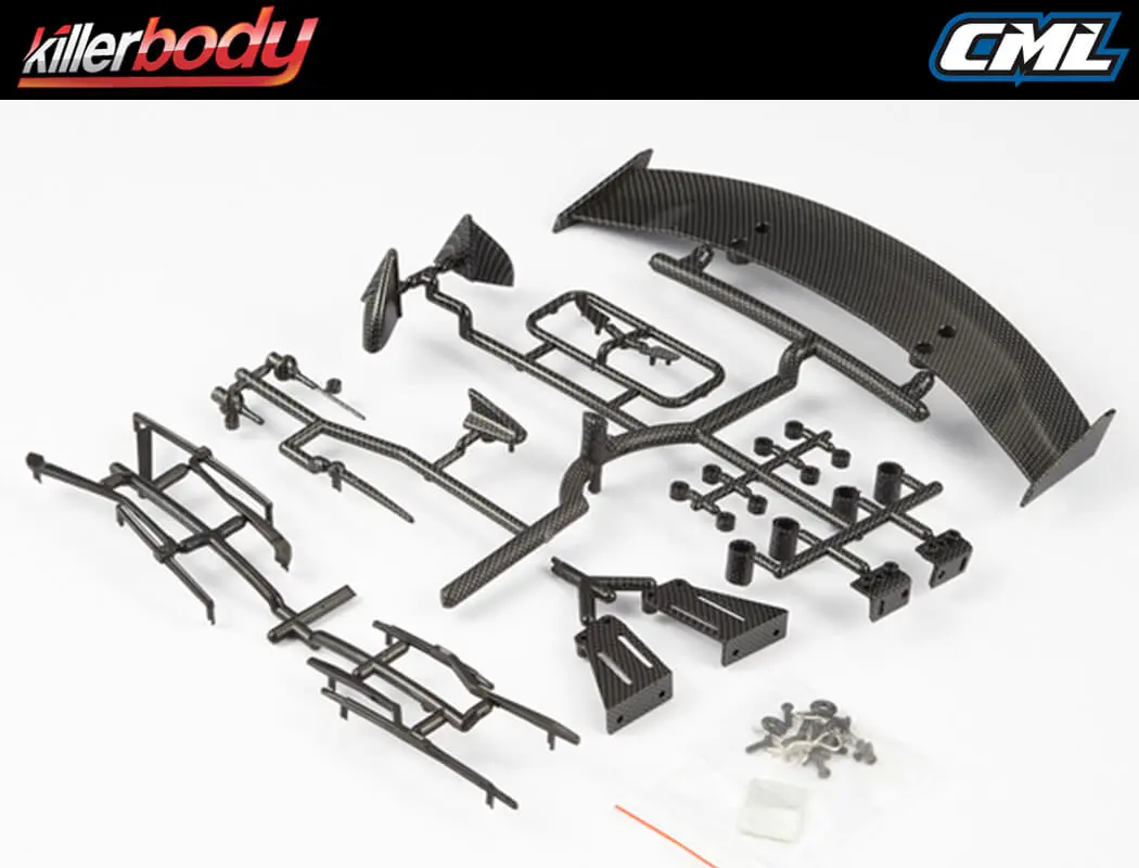 Killerbody 1/10 Tc Basic Plastic Parts (Carbon Fiber Finish) – view 2
