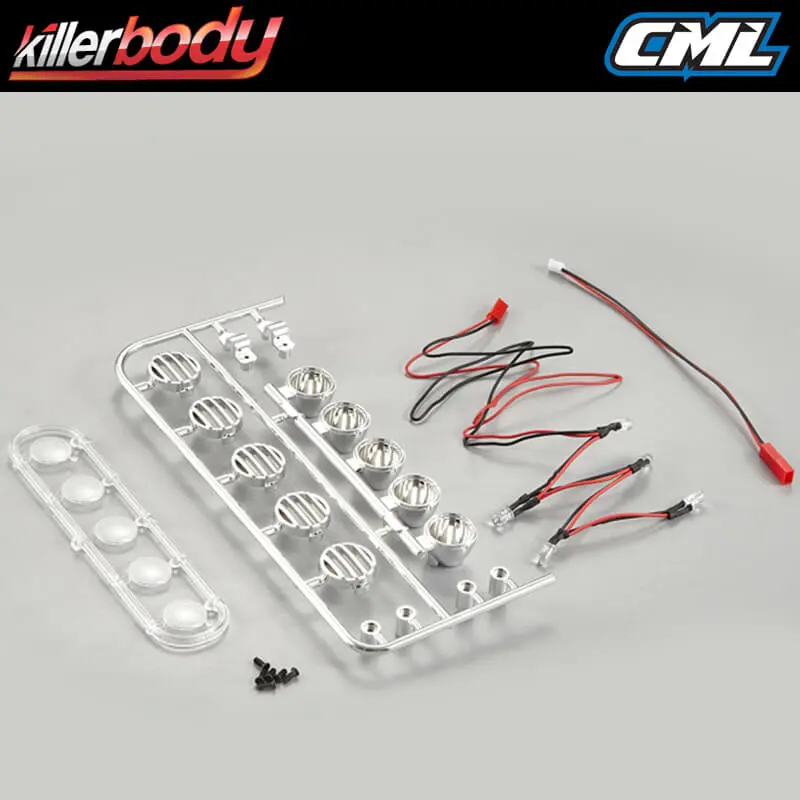 Killerbody Chrome Spot Lights W/Led Unit Set (5)