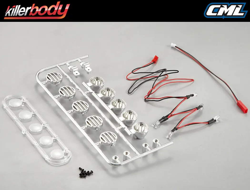 Killerbody Chrome Spot Lights W/Led Unit Set (5) – view 2