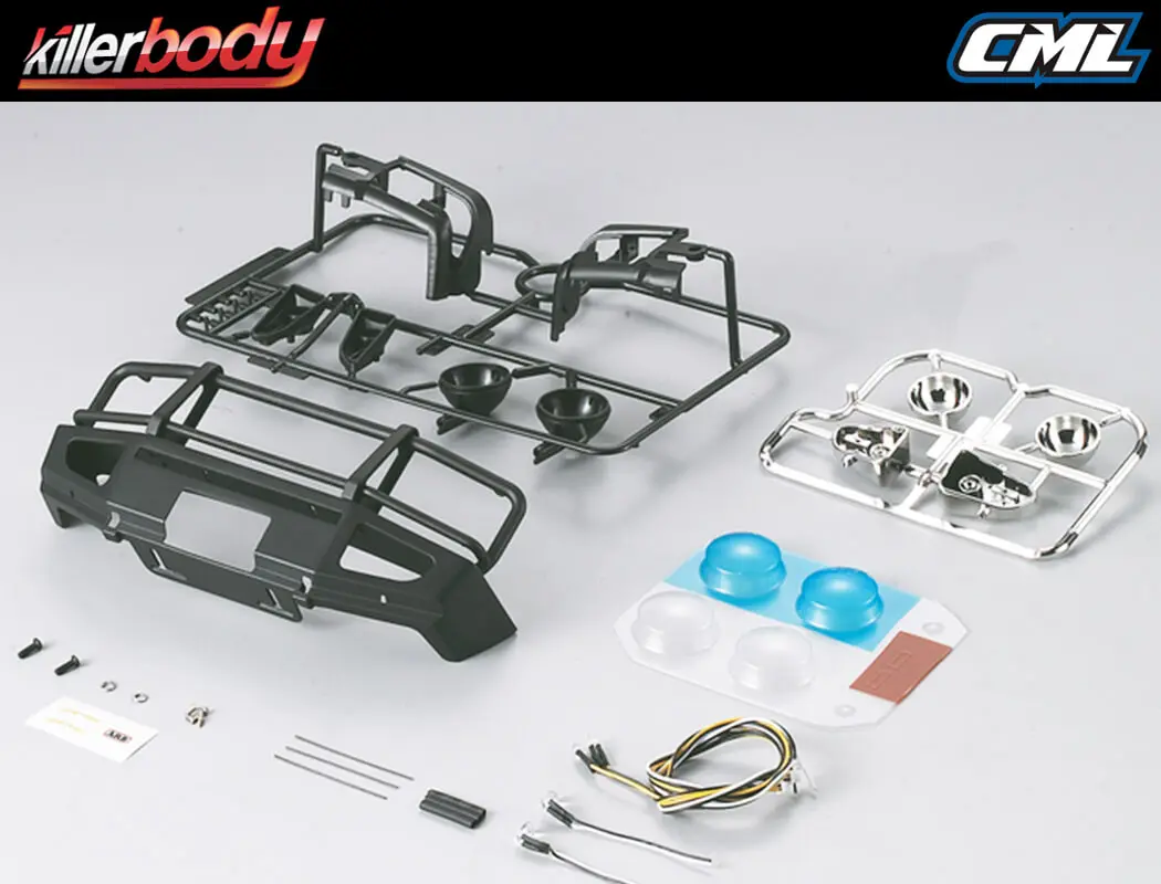 Killerbody 1/10th Alloy Bumper W/Led Upgrade Sets Matt/Black – view 2