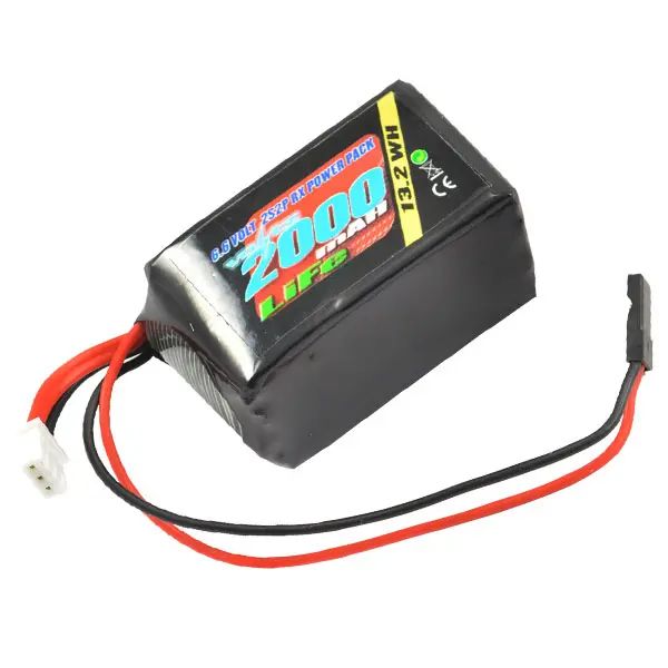 Voltz 2000mah 2s 6.6V Rx Life Hump Battery Pack