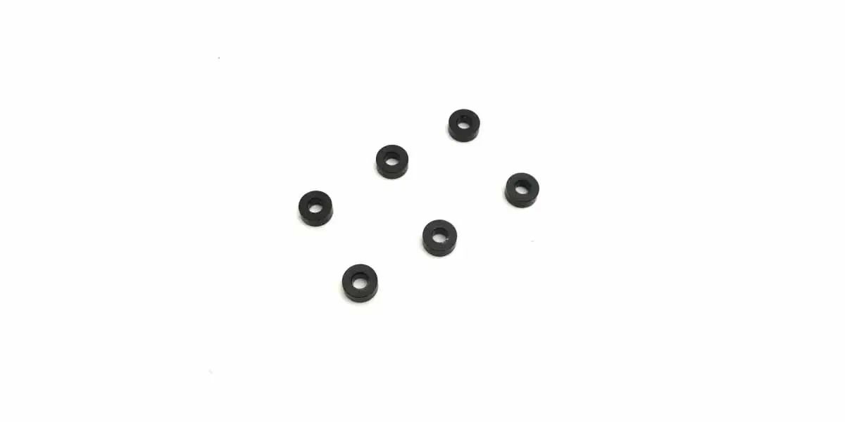 Kyosho Black Anodized Washer 3x7x3mm. (6)