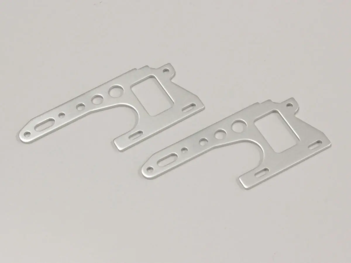 Front Side Plate Set Kyosho Optima (2) Silver