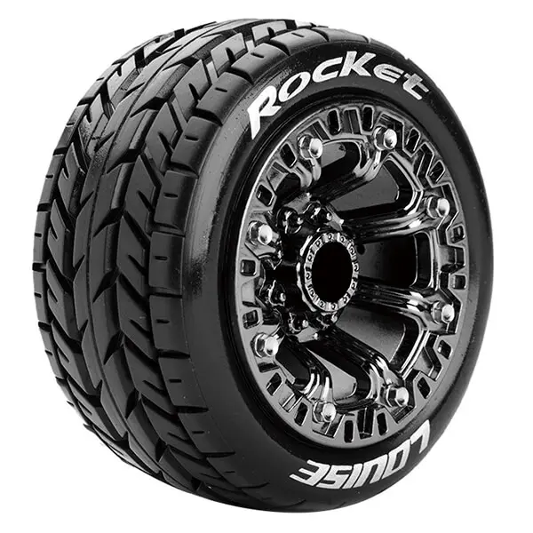 Louise Rc St-Rocket 1/16 Soft Spoke Black Chrome TRX 1:16 E