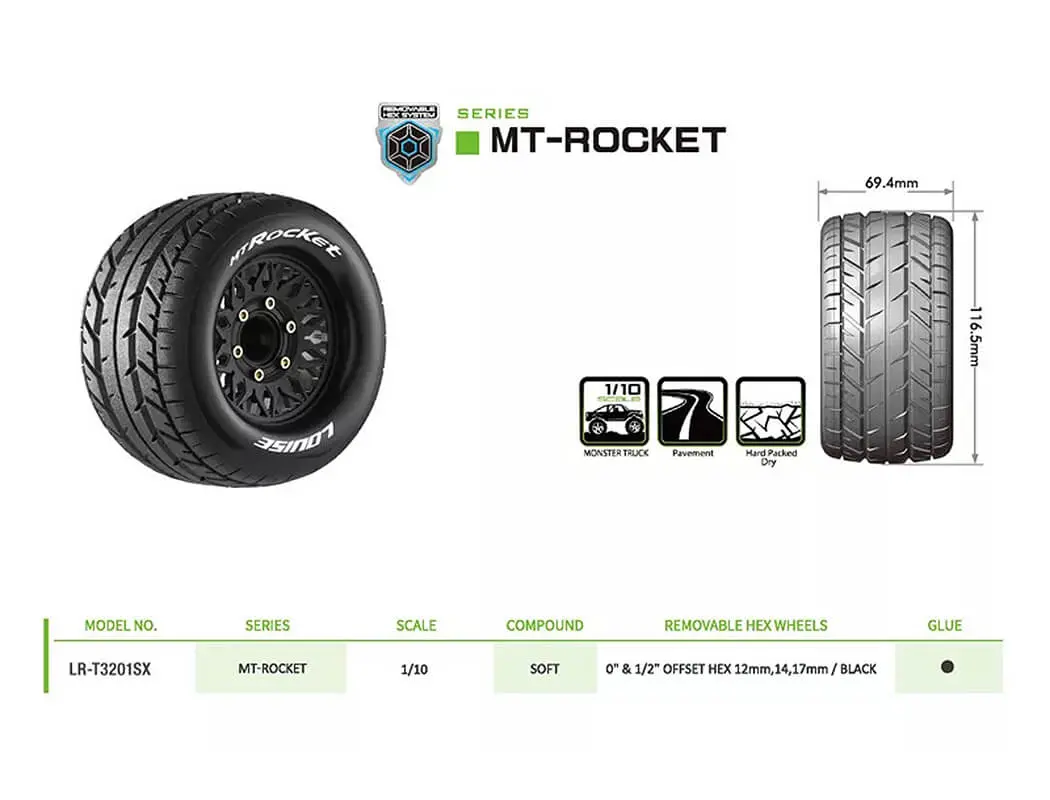 Louise Rc Mt-Rocket Removable Hex 12,14,17mm 0"&amp; 1/2" Offset – view 6