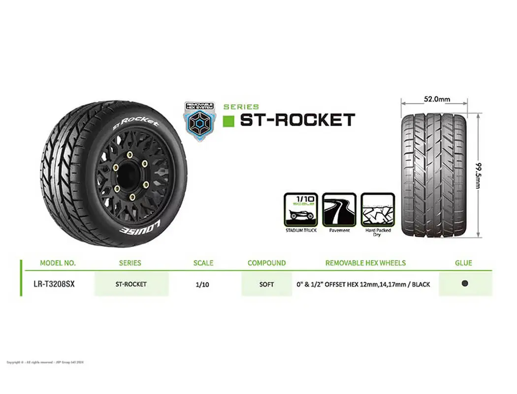 Louise Rc St-Rocket Removable Hex 12,14,17mm 0"&amp; 1/2" Offset – view 6