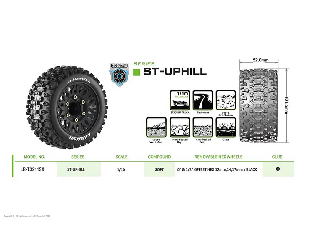 Louise Rc St-Uphill Removable Hex 12,14,17mm 0"&amp; 1/2" Offset – view 6