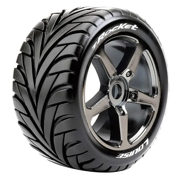 Louise Rc T-Rocket 1/8 Fr/Rr 0 Offset Black Chrome