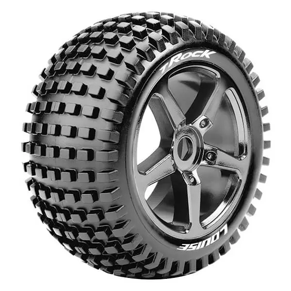 Louise Rc T-Rock 1/8 Fr/Rr 0 Offset Black Chrome