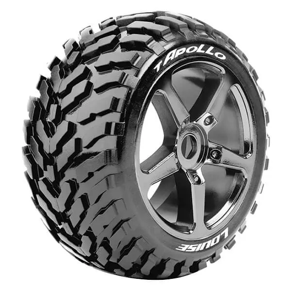 Louise Rc T-Apollo 1/8 Fr/Rr 0 Offset Black Chrome