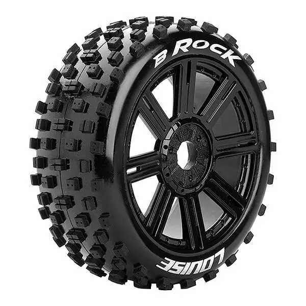 Louise Rc B-Rock 1/8 Fr/Rr Soft Hex 17mm Spoke Black