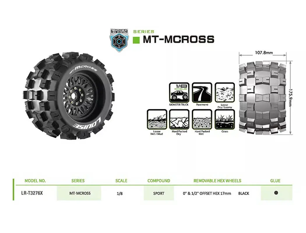 Louise Rc Mt-McRoss Removable Hex 17mm 1/8 0" &amp; 1/2" Offset – view 6