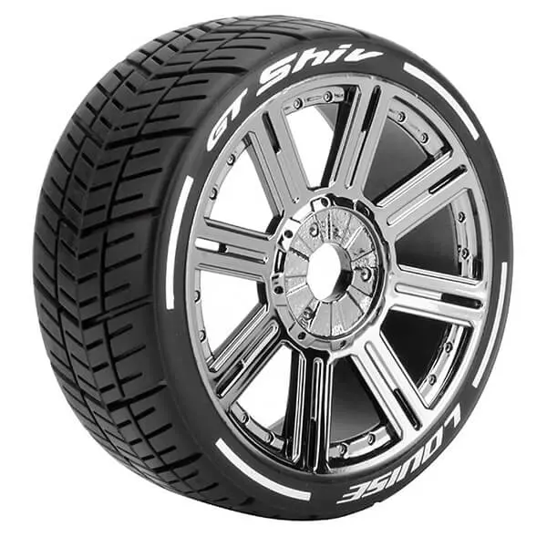 Louise Rc Gt-Shiv 1/8 Fr/Rr Soft Hex 17mm Spoke Black Chrome
