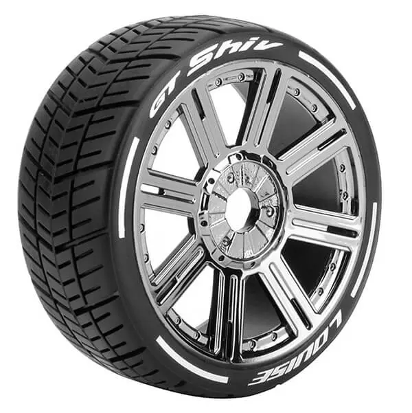 Louise Rc Gt-Shiv 1/8 Fr/Rr Super Soft Hex 17mm Spoke Black Chrome