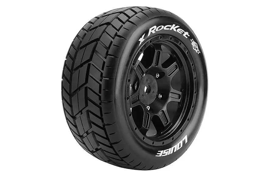 Louise Rc X-Rocket Black Mounted X-Maxx Hex 24mm – view 2