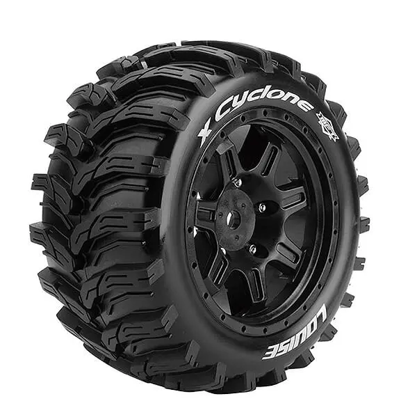 Louise Rc X-Cyclone Black Mounted X-Maxx Hex 24mm