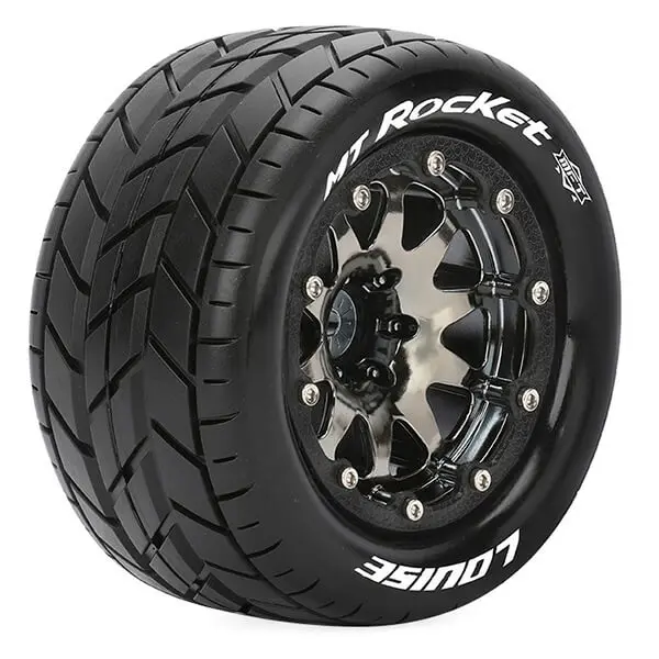 Louise Rc Mt-Rocket 1/10 Soft Bead-Lock/1/2 Offset Hex 12mm Black Chrome