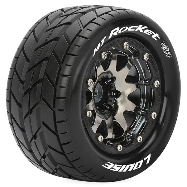 Louise Rc Mt-Rocket 1/10 Soft Bead-Lock/0 Offset Hex 12mm Black Chrome