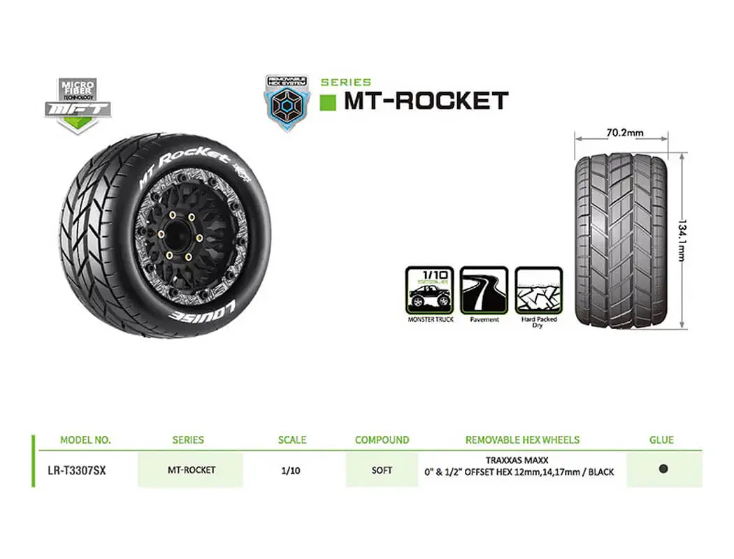 Louise Rc Mt-Rocket Removable Hex 12,14,17mm 0"&amp; 1/2" Offset – view 6