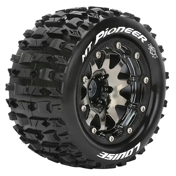 Louise Rc Mt-Pioneer 1/10 Soft Bead-Lock/1/2 Offset Hex 12m Black Chrome