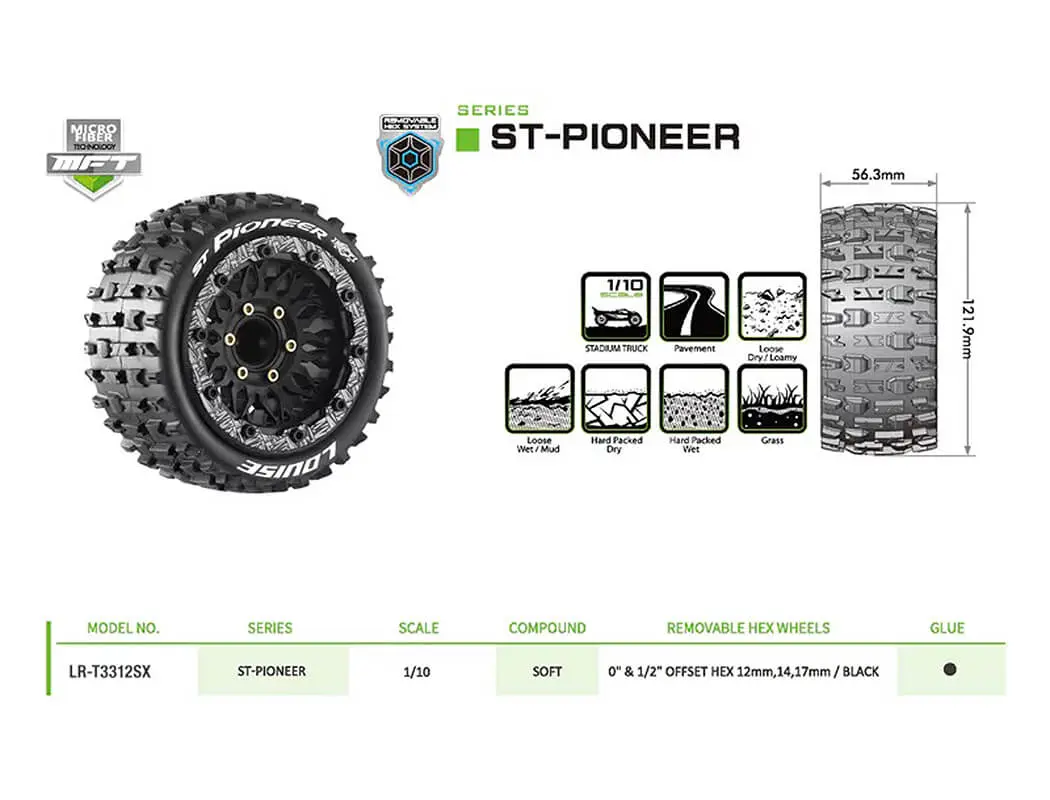 Louise Rc St-Pioneer Removable Hex 12,14,17mm 0"&amp; 1/2" Offset – view 6