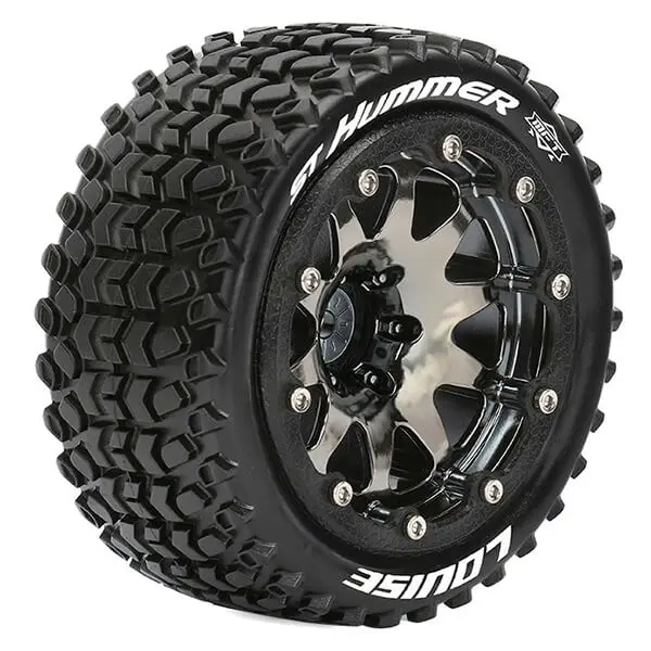 Louise Rc St-Hummer 1/10 Soft Bead-Lock 0 Offset Hex 12mm Black Chrome