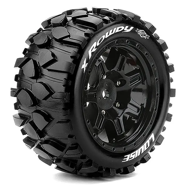 Louise Rc X-Rowdy Black Arrma Kraton 8s Mounted 24mm Hex