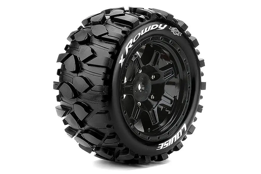 Louise Rc X-Rowdy Black Xmaxx Mounted 24mm Hex – view 2