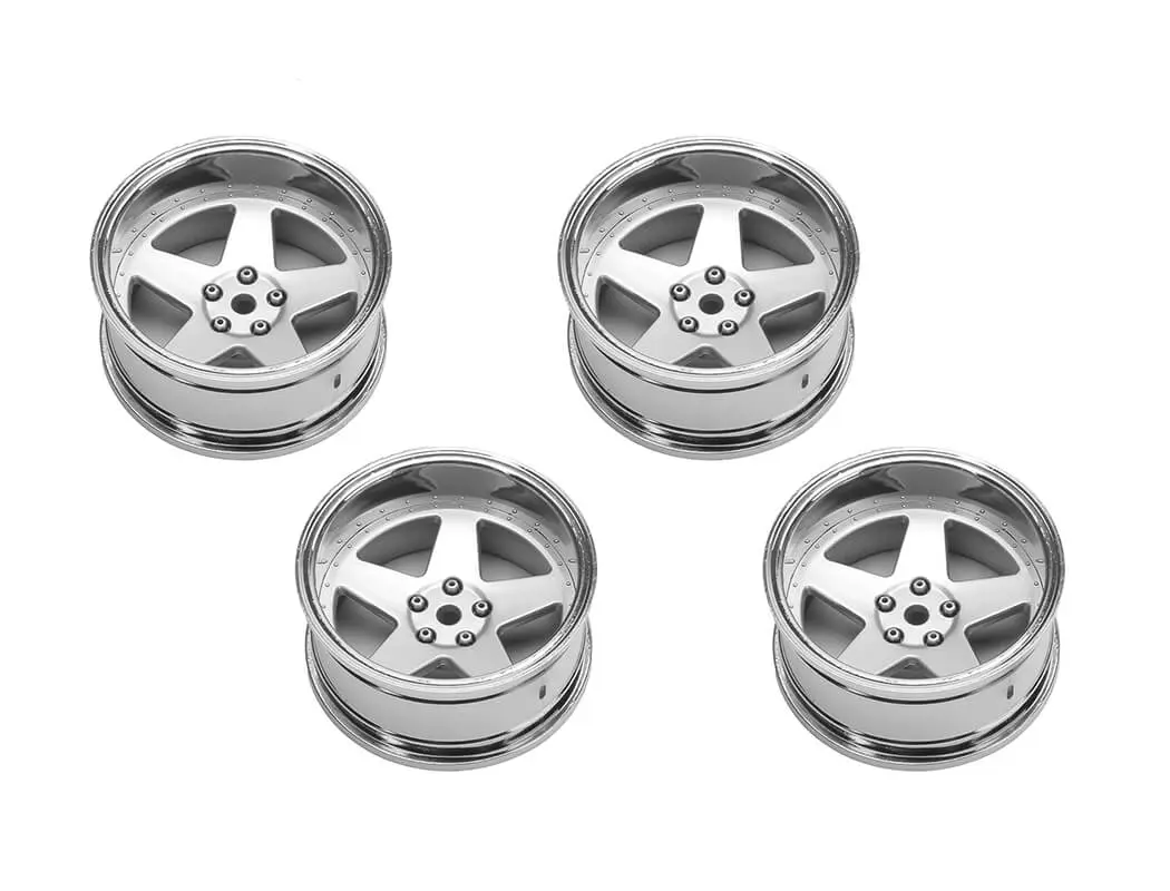 Louise Rc 1/10 Drift 2,4,6,8mm Offset 5-Spoke Wheels Matte Silver – view 3