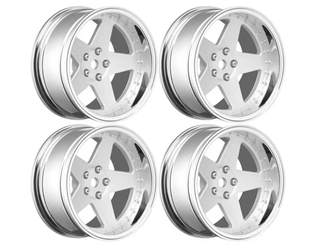 Louise Rc 1/10 Drift 2,4,6,8mm Offset 5-Spoke Wheels Matte Silver – view 4