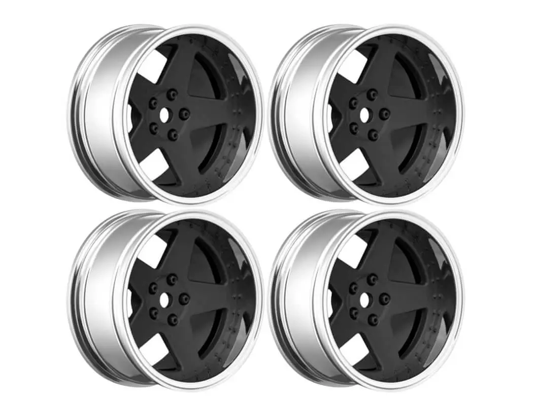 Louise Rc 1/10 Drift 2,4,6,8mm Offset 5-Spoke Wheels Matte Black – view 4
