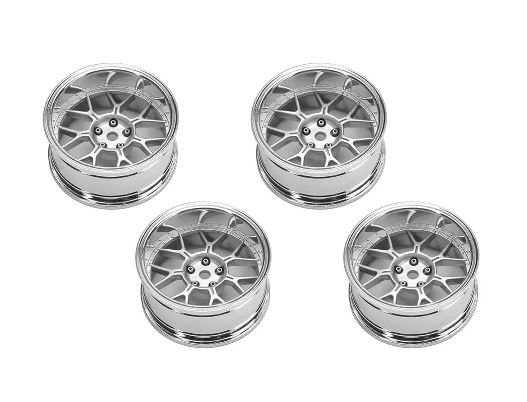 Louise Rc 1/10 Drift 2,4,6,8mm Offset 14-Spoke Wheels Matte Silver – view 3