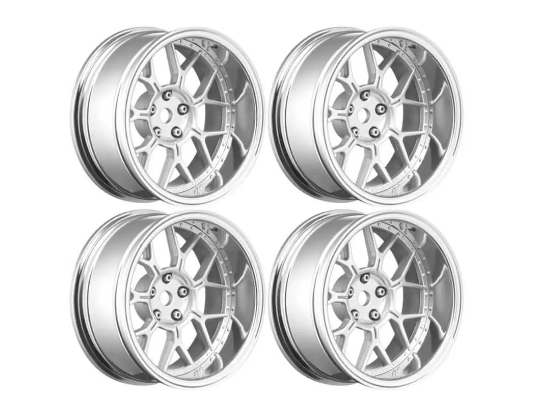 Louise Rc 1/10 Drift 2,4,6,8mm Offset 14-Spoke Wheels Matte Silver – view 4