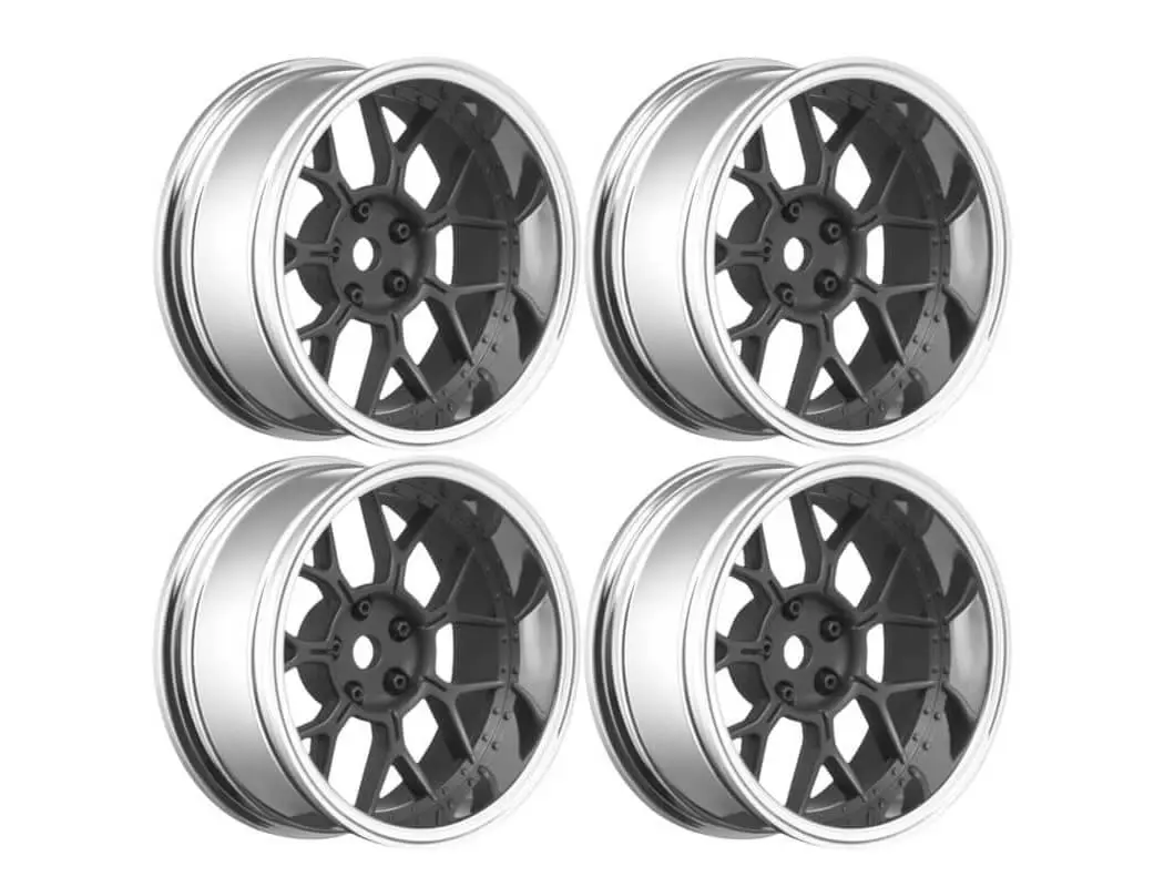 Louise Rc 1/10 Drift 2,4,6,8mm Offset 14-Spoke Wheels Matte Black – view 4