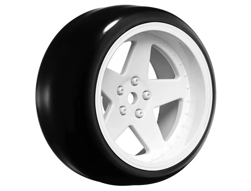 Louise Rc 1/10 Drift 2,4,6,8mm Offset 5-Spoke Wheels Gloss White With Tyres – view 2