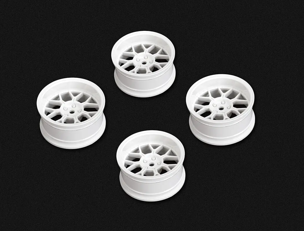 Louise Rc 1/10 Drift 2,4,6,8mm Offset 14-Spoke Wheels Gloss White – view 3