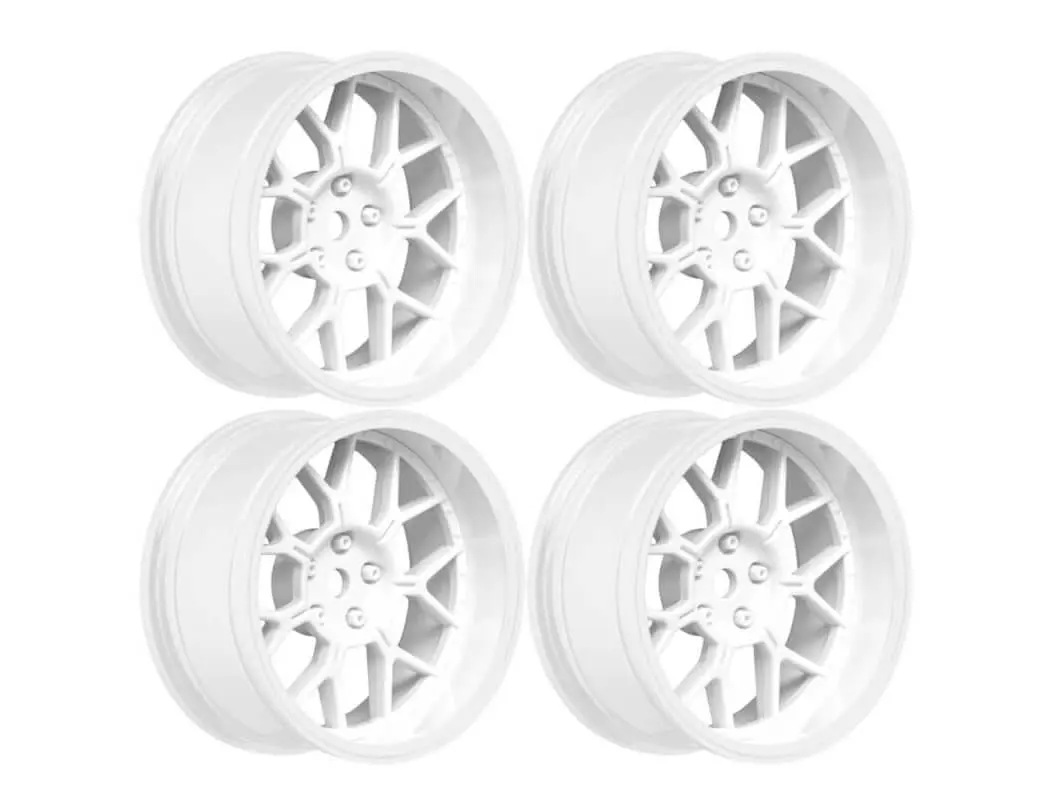 Louise Rc 1/10 Drift 2,4,6,8mm Offset 14-Spoke Wheels Gloss White – view 4