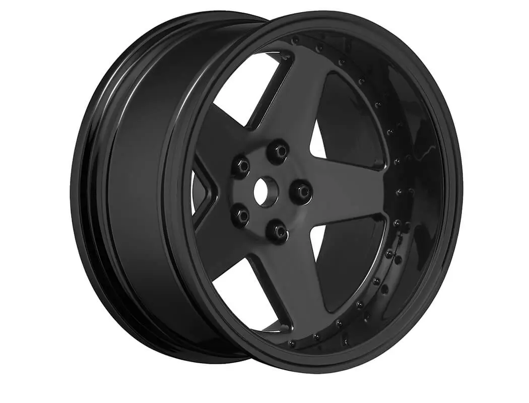 Louise Rc 1/10 Drift 2,4,6,8mm Offset 5-Spoke Wheels Gloss Black – view 2