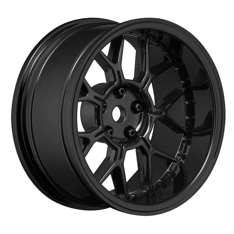 Louise Rc 1/10 Drift 2,4,6,8mm Offset 14-Spoke Wheels Gloss Black