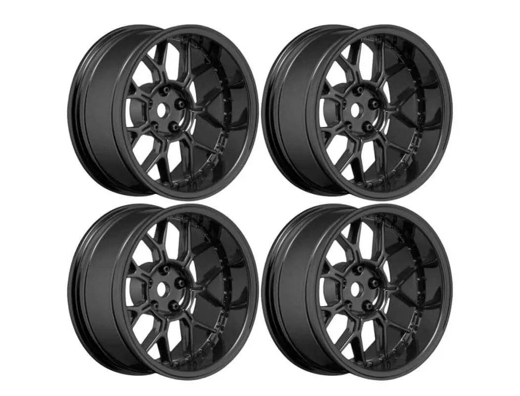 Louise Rc 1/10 Drift 2,4,6,8mm Offset 14-Spoke Wheels Gloss Black – view 4