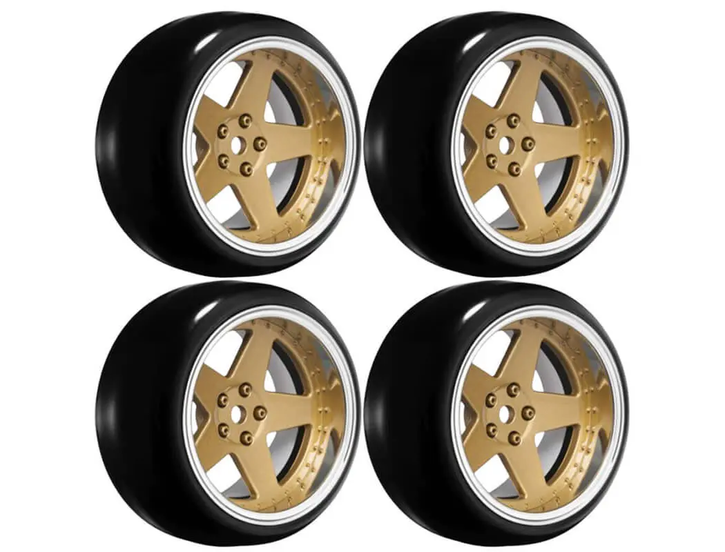 Louise Rc 1/10 Drift 2,4,6,8mm Offset 5-Spoke Wheels Bronze With Tyres – view 3