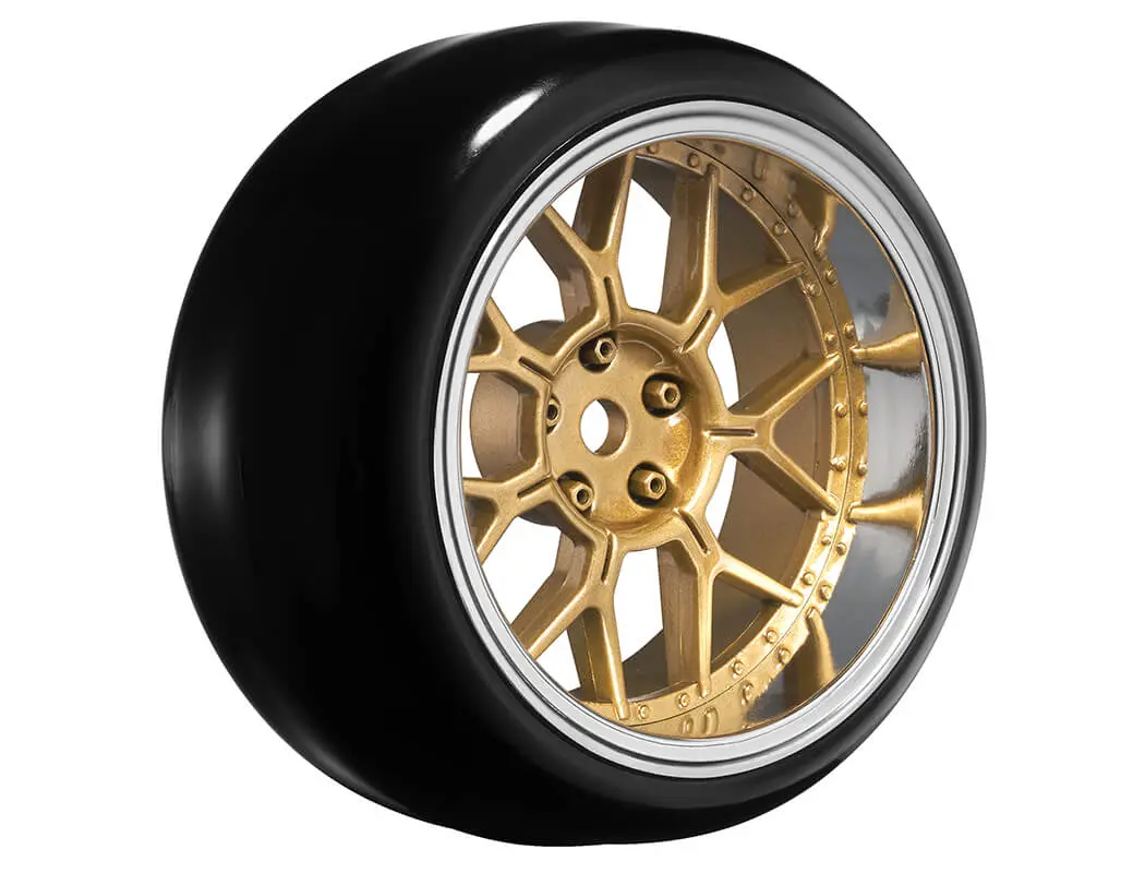 Louise Rc 1/10 Drift 2,4,6,8mm Offset 14-Spoke Wheels Bronze With Tyres – view 2