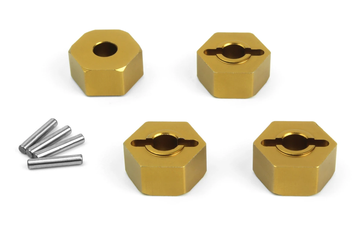 Maverick RC Aluminum 14mm Hex Hub Set (Gold/4pcs)