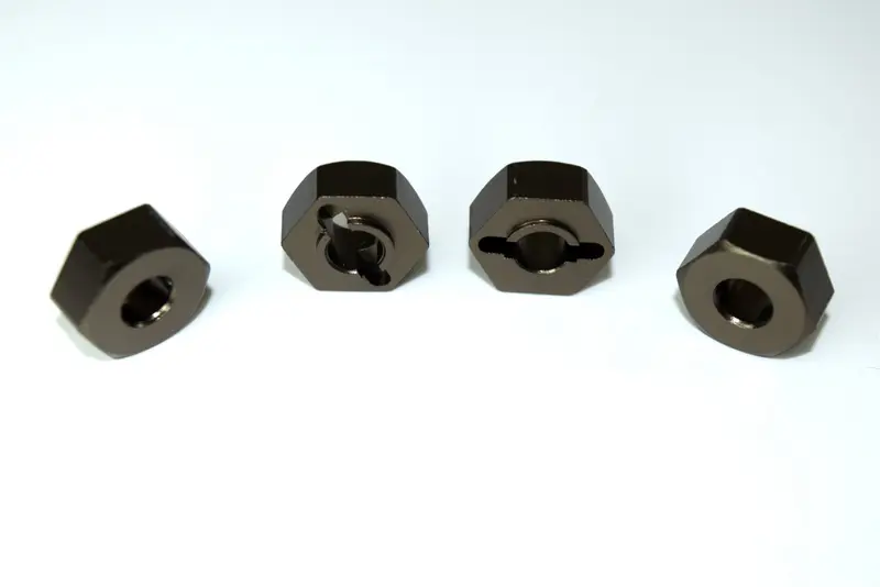 Aluminum Wheel Hex Hub (4) RTR/Bl