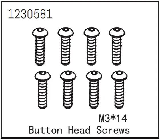 Button Head Screw M3*14 (8)