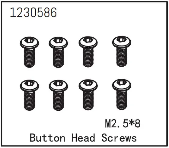 Button Head Screw m2.5*8 (8)