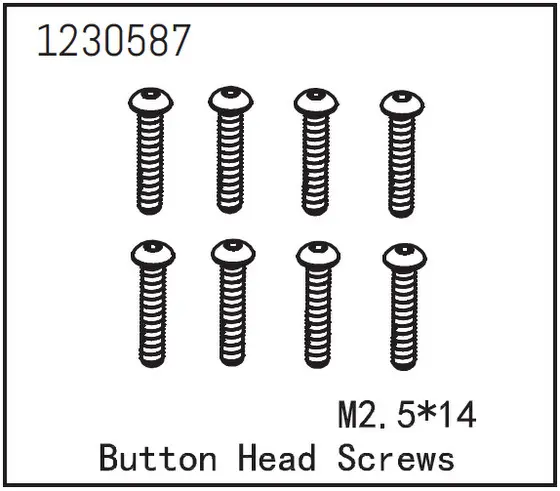 Button Head Screw m2.5*14 (8)