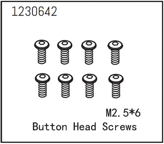Button Head Screws m2.5*6 (8)
