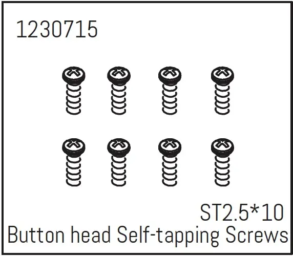 Button Head Self-Tapping Screws st2.5*10 (8) - Khamba
