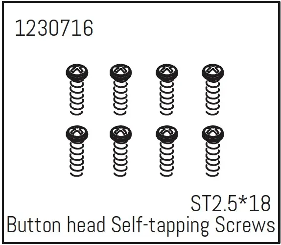 Button Head Self-Tapping Screws st2.5*18 (8) - Khamba